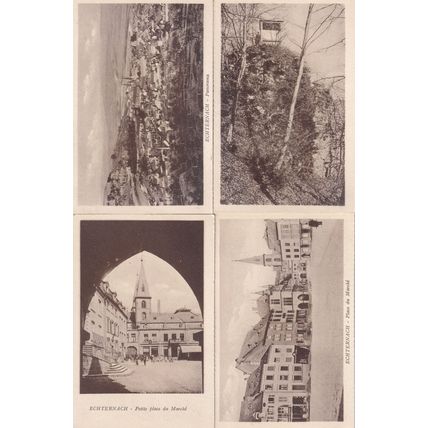 Echternach Geievsley Panomara Marche 4x Old Luxembourg Postcard s