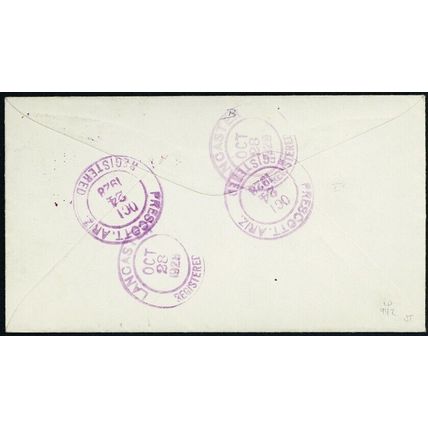 Small Bronco Rider in deep purple Registered Fancy Cancel Cover - Stuart Katz