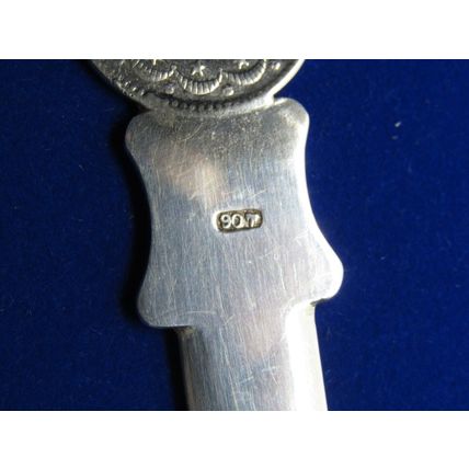 Ottoman Empire 5 Kurus (1293-11) Abdülhamid II Silver Coin Letter Opener (E3)