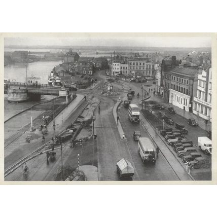 Hall Quay Great Yarmouth Norfolk in 1940s Aerial Postcard