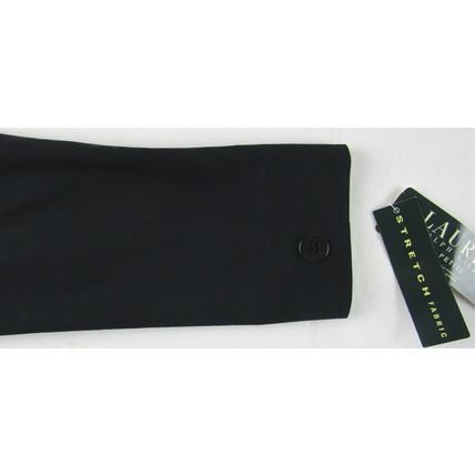 NWT Lauren Ralph Lauren Petite Black Lined Blazer with Mandarin Collar, 10P
