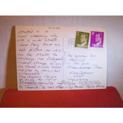 TOLEDO DOOR, MADRID...used postcard. 1983 postmark #