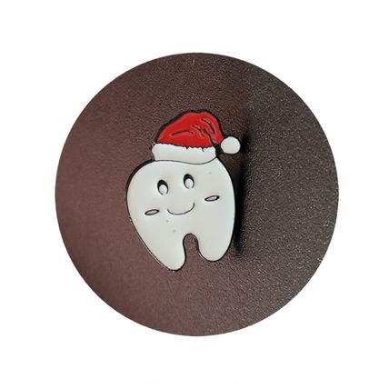 Tooth Enamel Pin Badge Cartoon Style Santa Lapel 2.2 cm X 2.8 cm Comic Fun BA54