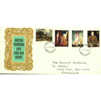 1968 British Paintings, Bournemouth Postmark, UK, GPO FDC