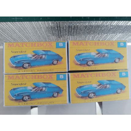 Matchbox - No5 Lotus Europa (Blue) - Replica / Repro Box