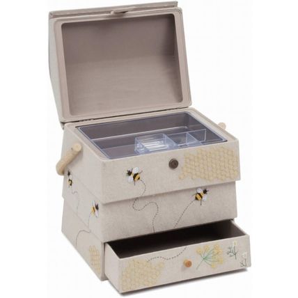 Hobbygift Large Beehive Sewing Basket with Drawer (HGNOVXL347)