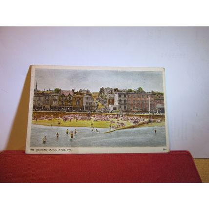 THE WESTERN SANDS, RYDE, ISLE OF WIGHT used vintage postcard 1951 pm =
