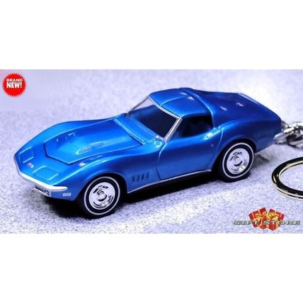 RARE KEYCHAIN BLUE CHEVY CORVETTE C3 CUSTOM Ltd Ed.❤️GREAT GIFT❤️
