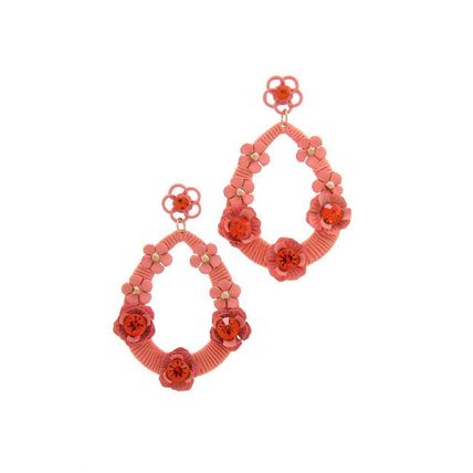 Floral Post Drop Earring