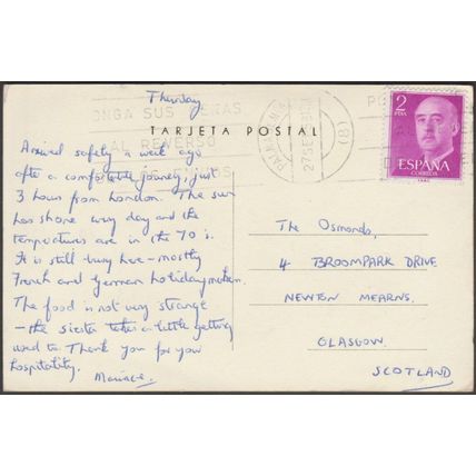 Vista Parcial, Porto-Cristo, Mallorca, 1958 - Foto Tarjeta Postal