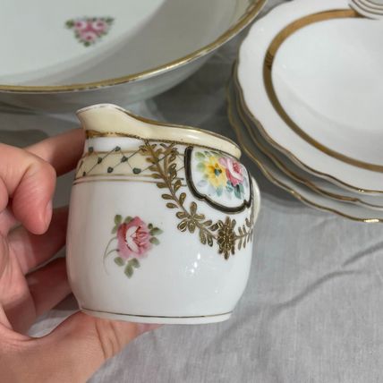 Elegant Dish Set - Perfect -Excellent-Ceramic-White