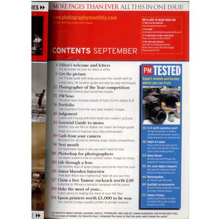 Photography Monthly September 2004, excellent condition