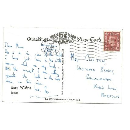 Holkham Hall, Norfolk, RP Postcard.