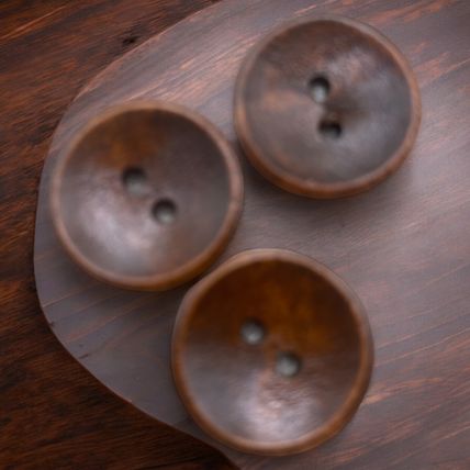 18mm Brown Wooden Buttons 2 Hole Oval Sewing Knitting Cardigan Handmade Clothing