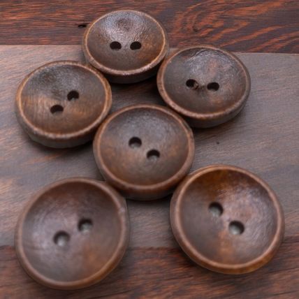 18mm Brown Wooden Buttons 2 Hole Oval Sewing Knitting Cardigan Handmade Clothing