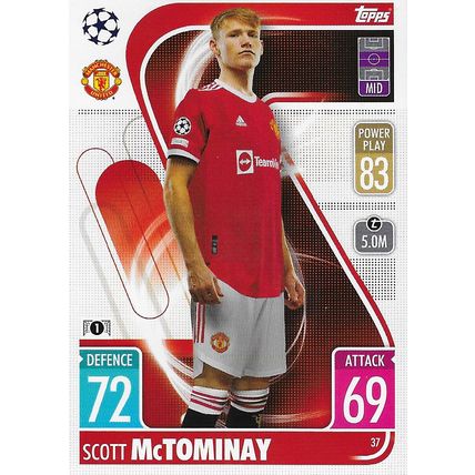Match Attax UCL/UEL/UECL 2021-22: Manchester United, Midfielder - McTominay