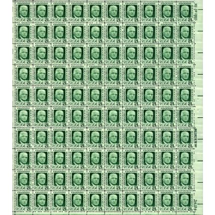 Amadeo P. Giannini Sheet of 100 - 21 Cent Postage Stamps Scott 1400