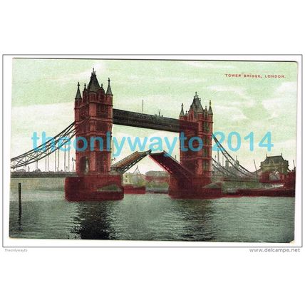 TOWER BRIDGE, LONDON, ENGLAND, POSTCARD c1900/10s?