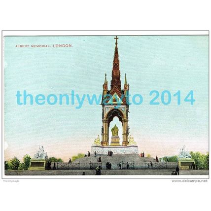 ALBERT MEMORIAL, LONDON, ENGLAND, POSTCARD c1900/10s?
