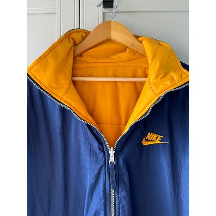 Nike Vintage Reversible(Navy/Yellow) Puffer Jacket Men's Large