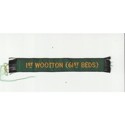 Scout Nametape UK - 61st Wootton 61st Beds - Ribbon (BZ245)