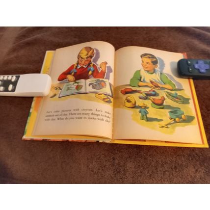 Wonder Book Let's Go To School By Annette Edwards 1954 Great Shape