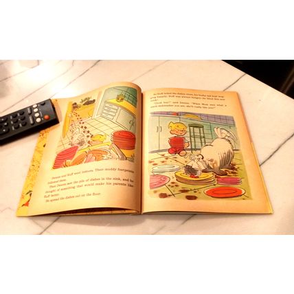 Old Vintage Little Golden Book Dennis The Menace And Ruff (C) Third Edition 1959