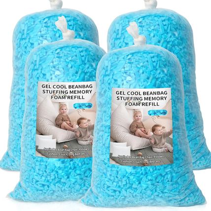 Bean Bag Filler, 20Lbs Shredded Memory Foam Filling, Soft Pillow Stuffing Bean B