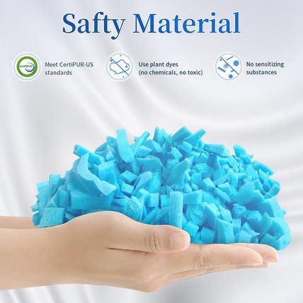 Bean Bag Filler, 20Lbs Shredded Memory Foam Filling, Soft Pillow Stuffing Bean B