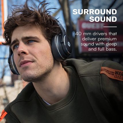 Raycon the Everyday Wireless Bluetooth over Ear Headphones, with Active Noise Ca