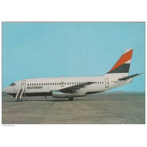 Euralair Boeing B737 222 Aircraft Postcard (A15171)
