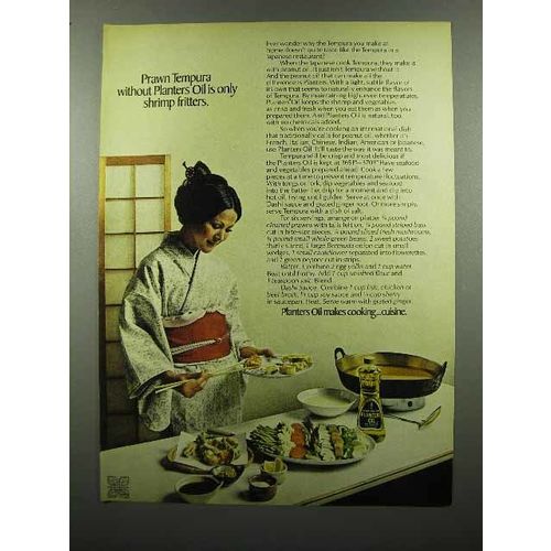 1972 Planters Oil Ad - Prawn Tempura