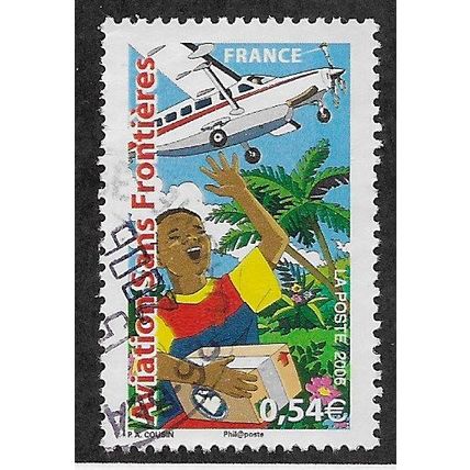 FRA 2006 54c 'AVIATION SANS FRONTIERES' FINE USED (EBID66-988)