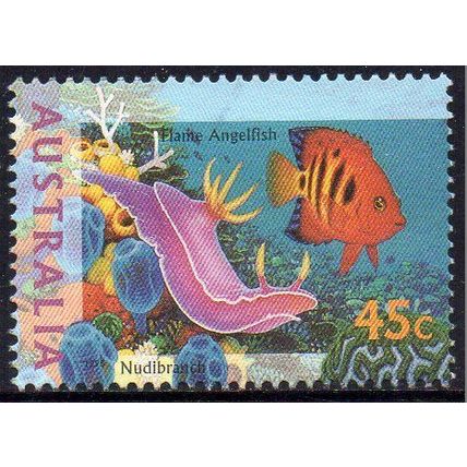 Australia 1995 The World Down Under - Angelfish & Nudibranch 45c Sheet Used