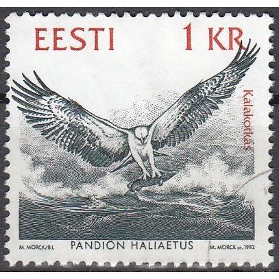 Eesti 1992 Michel 188 O Cote (2013) 1.00 € Balbuzard pêcheur Cachet rond