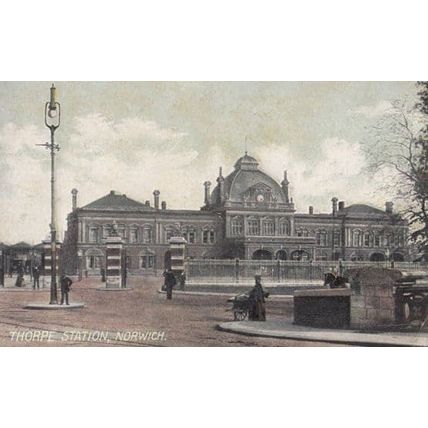 Thorpe Train Station Norwich Vintage Postcard