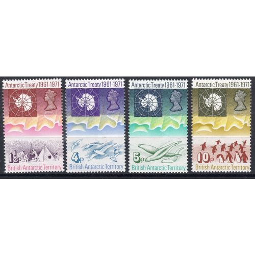 British Antarctic Territory 1971 Sg38 -Sg41 fresh mint never hinged (G230)