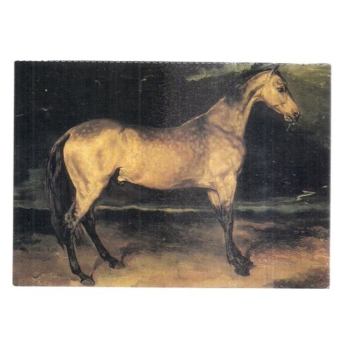 HORSE FRIGHTENED BY LIGHTENING by Theodore Gericault used postcard =