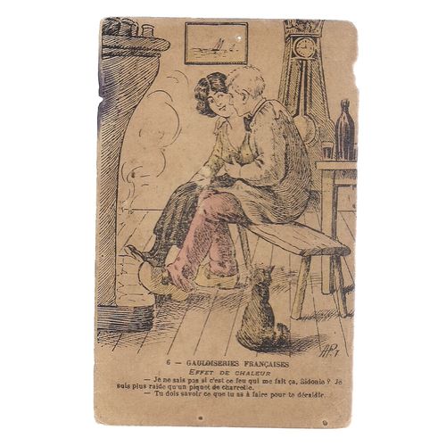 GAULOISERIES FRANCAISES used vintage FRENCH postcard 1922 france humour? #