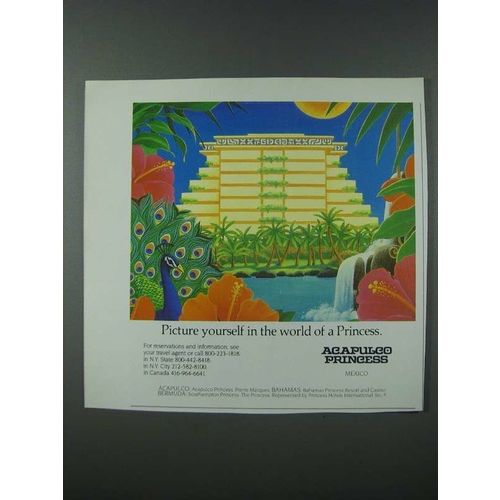 1986 Acapulco Princess Hotel Ad - Picture Yourself in the World