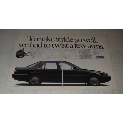 1989 Honda Accord Lxi Car Ad - To make it ride so well, we had to twist a few