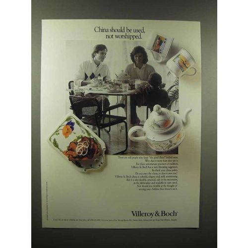 1989 Villeroy & Boch China Ad - Used Not Worshipped