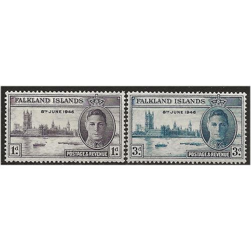 Falkland Islands 1946 Victory Set SG164-165 Mounted Mint . ..