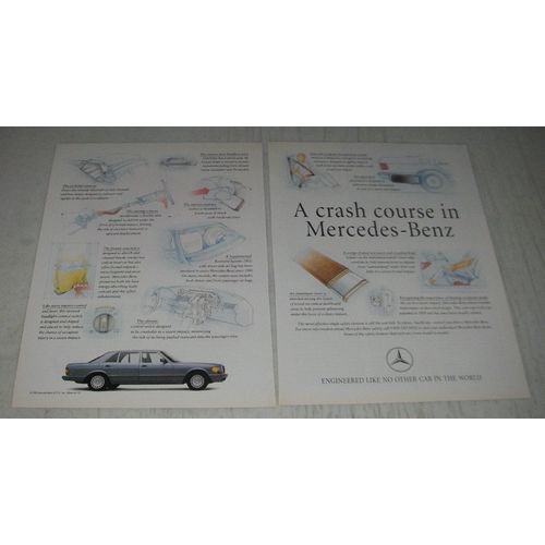 1990 Mercedes-Benz Cars Ad - A crash course in Mercedes-Benz