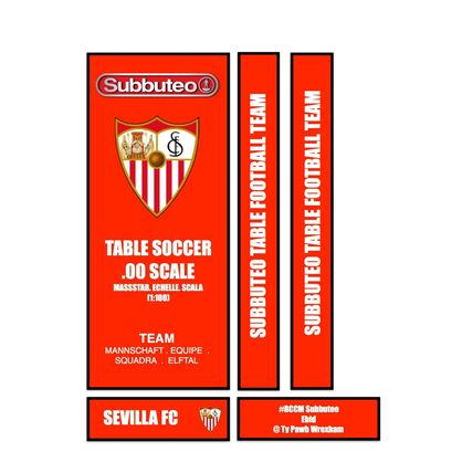 Tabletop Football Subbuteo Box Label Sevilla FC (SPA) 2020 away