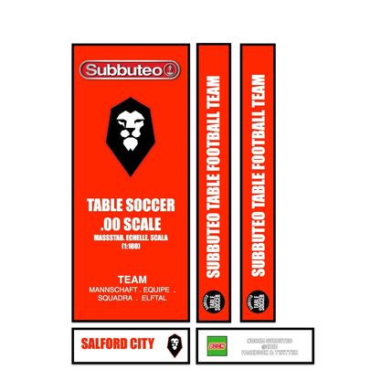 Table Football Subbuteo Box Label Salford City (ENG) 2020