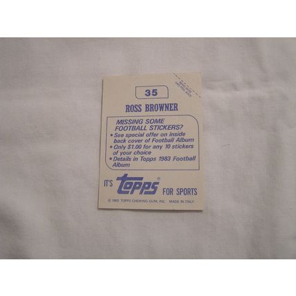 Ross Browner 1983 Topps STICKER NO. 35