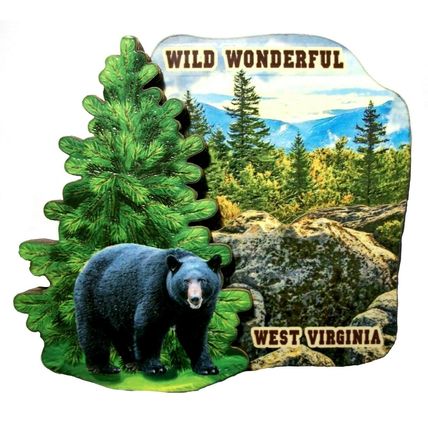 Wild Wonderful West Virginia Artwood Fridge Magnet