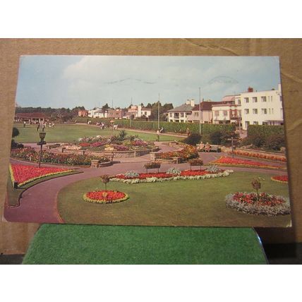 MARINE GARDENS, BOGNOR REGIS, SUSSEX used vintage postcard by Roberts & Wrate =