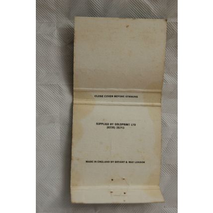 old Matchbook Cover- George & Marie, Mount Pleasant Inn, Dawlish Warren